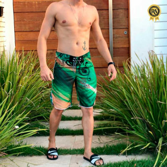 Bermuda Tactel Masculina Estampada