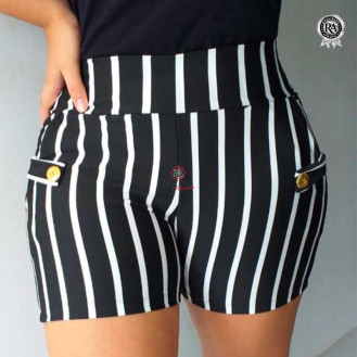 Short Listrado Feminino Croke