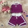 Conjunto Bebe alcinha estampada
