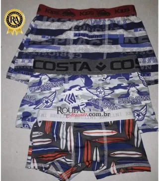 Cueca Boxer Infantil Microfibra