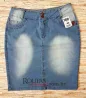 Saia Plus Size Jeans com Lycra Evang�lica