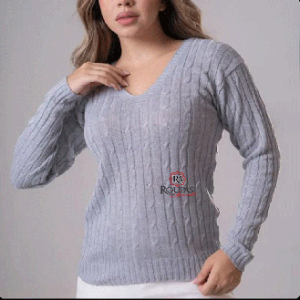 Casaco Feminino Tricot liso 