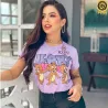 T-shirts Feminina Em Suede