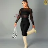Blusa Feminina Manga Longa Tule