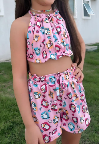Conjunto Infantil Feminino Cropped