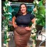 Blusa Feminina Plus Size Lisa Canelada