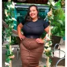 Blusa Feminina Plus Size Lisa Canelada