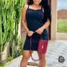 Vestido curto Malha Canelada
