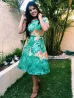 Vestido Midi Gode Estampado Barrado