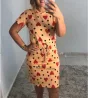 Vestido Tubinho Com Amarra��o Na Cintura