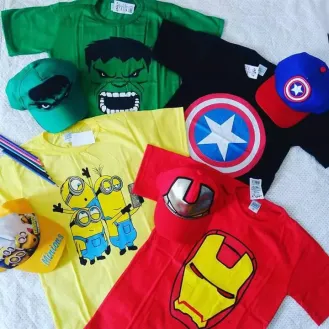 Camisa Algod�o Infantil Personagens 3 a 9 anos