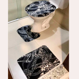 Jogo de Banheiro Latex com antiderrapante 3 pe�as