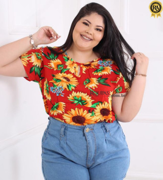 Blusa Feminina Em Viscose Plus Size 