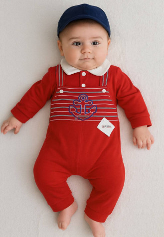 Macac�o longo Para Bebe Masculino