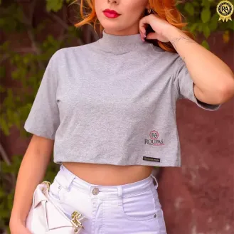 Cropped Algod�o Gola Alta