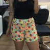 Short Curto Floral Feminino