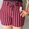 Short Listrado Feminino Croke