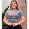 Blusa Tshirts Algod�o Plus Size