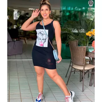 Vestido Feminino La�s Em Malha 