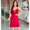 Vestido Feminino Alcinha Com Babado