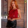 Blusa Alcinha Viscose Xadrez