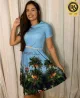 Vestido Midi Gode Estampado Barrado