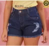 Short Jeans Curto Cintura Alta V�rios Modelos