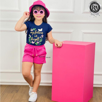 Short Infantil Matelass� Com Bolso