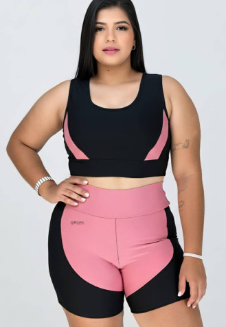 Conjunto Fitness Daniele Plus Size Com Detalhes
