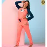 Conjunto Pijama Algod�o Com Estampa Manga Longa