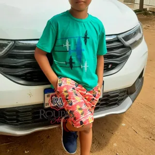 Bermuda Moletinho Infantil Estampada