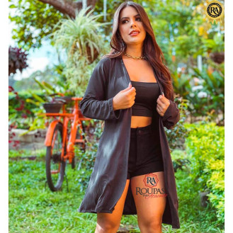 Max Cardigan Feminino Em Suede