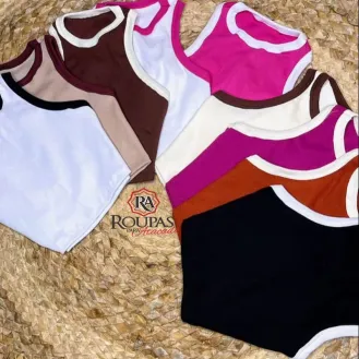 Cropped Feminino Bicolor