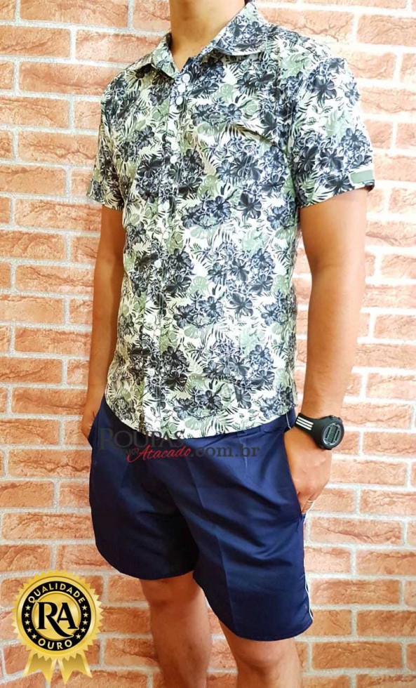 camisa floral juvenil