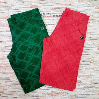 Bermuda Brim Masculina Estampada Adulta