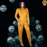 Conjunto Karina Manga Longa Cal�a E Blusa Com Babado