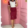 Conjunto Marina Canelado Saia E Blusa