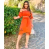 Conjunto Joyce Cropped Com Bojo E Saia Len�o